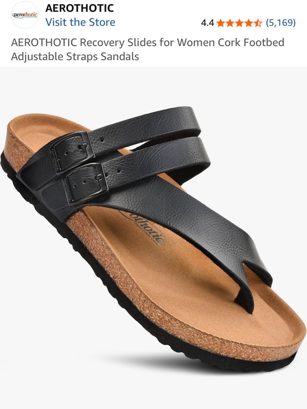Aerothotic cork footbed Adjustable Slide Sandals